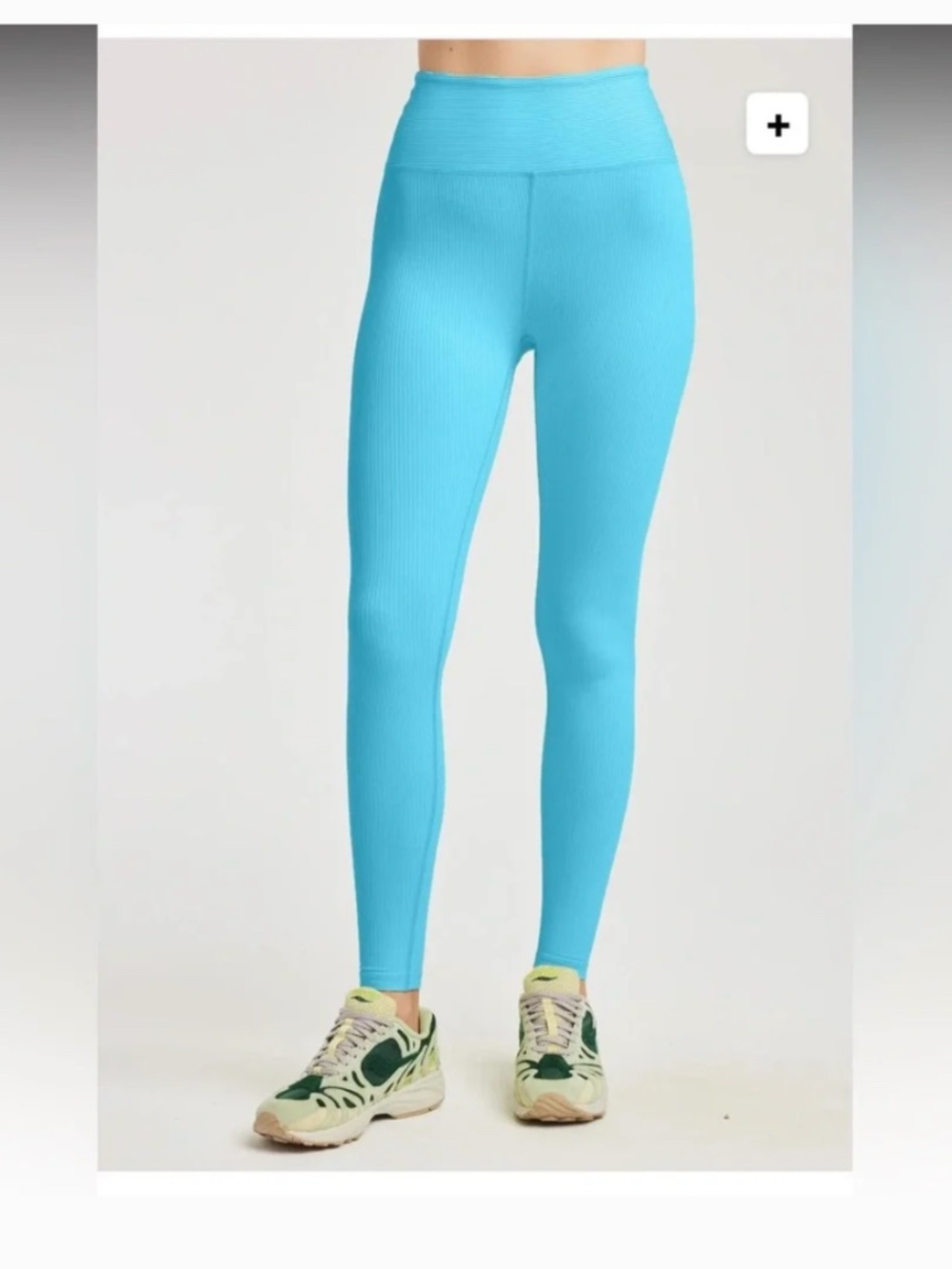 Year of Ours Ribbed High Waist Rise Athletic Legging Pisces Blue Size Small